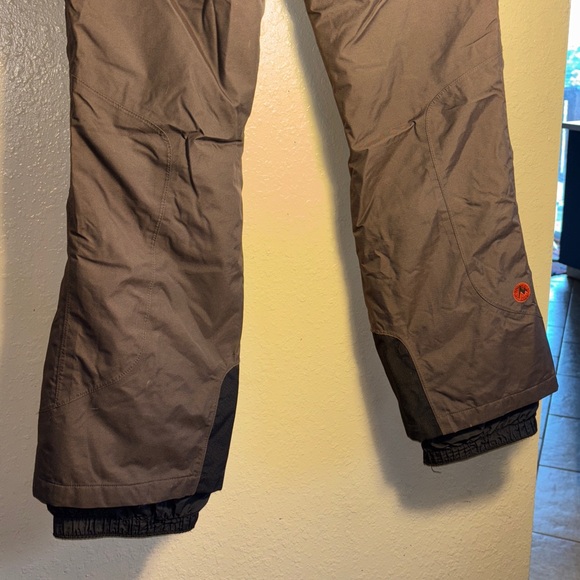 EUC MARMOT Dark Brown with Black bottoms Orange Fleece Lined Snow Ski - Picture 12 of 12